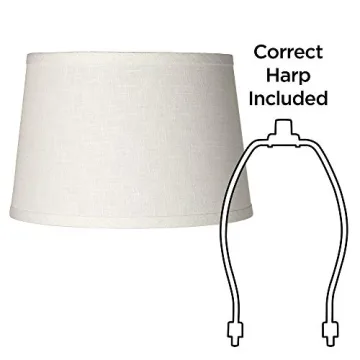 Stylish Set of 2 White Drum Lamp Shades - 10" Top