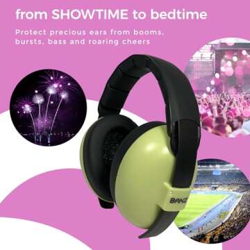 Banz Bubzee Baby Headphones for Noise Protection - Baby Ear Muffs, Newborn Infant & Toddler, 0 to 36 Months, Adjustable
