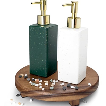 Elegant Walnut Wood Pedestal Stand for Kitchen and Decor