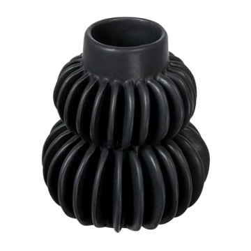 Elegant Bloomingville Modern Stoneware Vase - Black