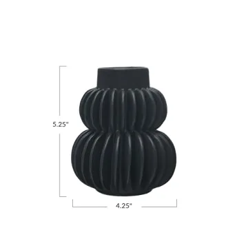 Elegant Bloomingville Modern Stoneware Vase - Black