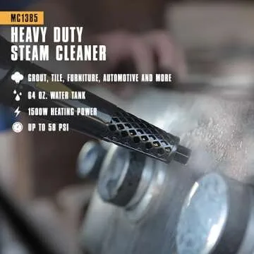 McCulloch MC1385 Deluxe Canister Steam Cleaner with 23 Accessories, Chemical-Free Pressurized Cleani...