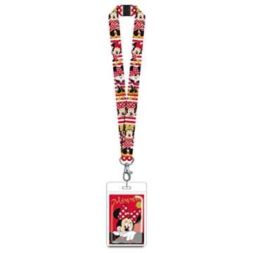 Disney 85928 Minnie Mouse Red Lanyard Novelty and Amusement Toys, Multi-Colored, 3"