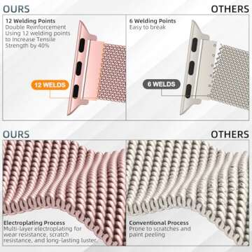 Stylish Stainless Steel Mesh Loop Apple Watch Band 38-49mm