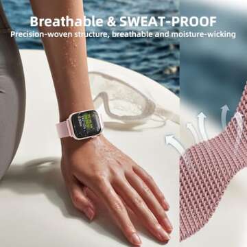 Stylish Stainless Steel Mesh Loop Apple Watch Band 38-49mm