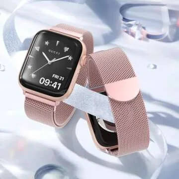 Stylish Stainless Steel Mesh Loop Apple Watch Band 38-49mm