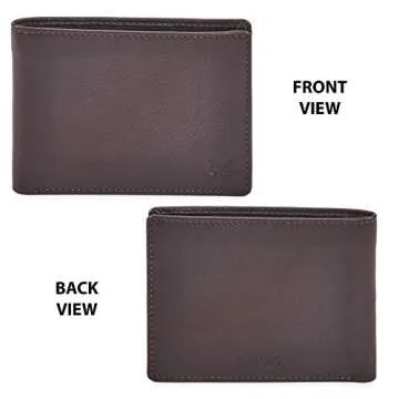 Real Leather RFID Blocking Bifold Wallet - Elegant & Secure