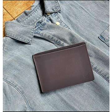 Real Leather RFID Blocking Bifold Wallet - Elegant & Secure