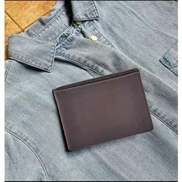 Real Leather RFID Blocking Bifold Wallet - Elegant & Secure