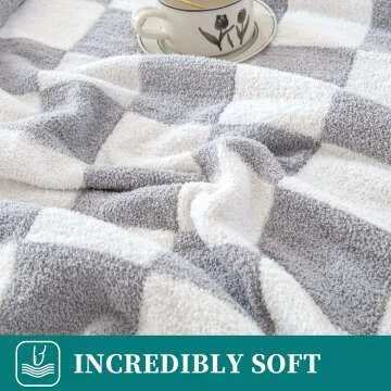 Cozy Reversible Checkered Throw Blanket - 60"×79"