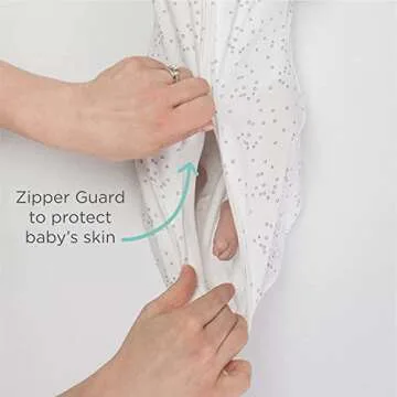 Amazing Baby Transitional Swaddle Sack with Arms Up Half-Length Sleeves and Mitten Cuffs, Small, 0-3 months, 6-14 lbs, Sterling Confetti (Arms Up Swaddle, Transition Swaddle Sleep Sack)