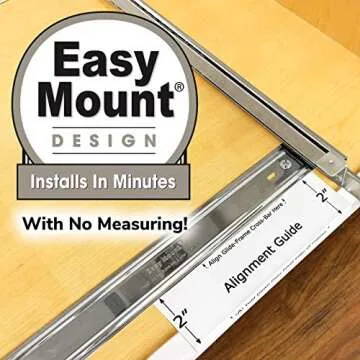 LYNK PROFESSIONAL® Pot and Pan Organizer for Cabinet - Pull Out Pan Organizer Rack - Slide Out Pans and Pots Lid Drawer - Under Cabinet Kitchen Organization and Sliding Storage - 11" W x 21" D, Chrome