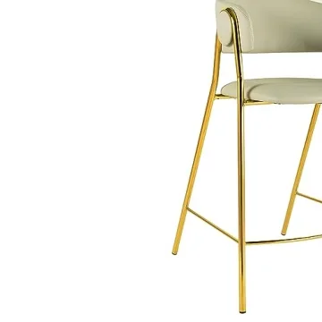 Lara Cream Vegan Leather Counter Stool Set of 2 for Stylish Homes