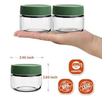 EONJOE Glass Baby Food Jars - 12-Pack BPA Free Baby Food Containers