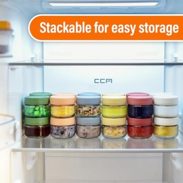 EONJOE Glass Baby Food Jars - 12-Pack BPA Free Baby Food Containers