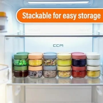 EONJOE Glass Baby Food Jars - 12-Pack BPA Free Baby Food Containers