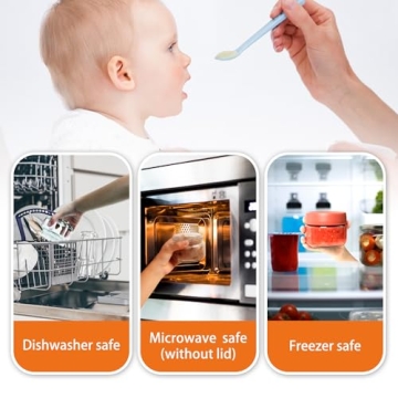 EONJOE Glass Baby Food Jars - 12-Pack BPA Free Baby Food Containers