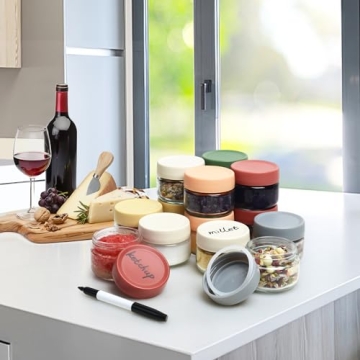 EONJOE Glass Baby Food Jars - 12-Pack BPA Free Baby Food Containers