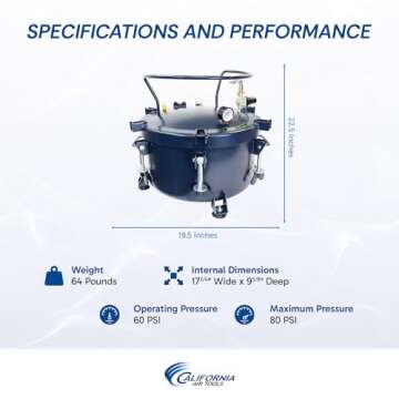 California Air Tools Pressure Pot for Epoxy Resin Casting