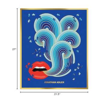 Galison Jonathan Adler Lips Shaped Jigsaw Puzzle from Galison - Uniquely Shaped 750 Piece Jigsaw Puz...