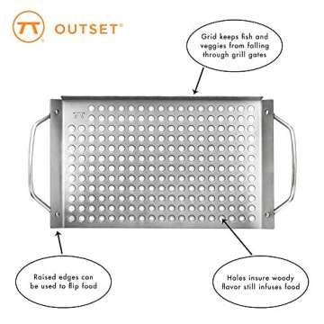 Outset Stainless Steel Grill Topper Set for Perfect Grilling