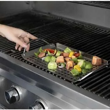 Outset Stainless Steel Grill Topper Set for Perfect Grilling