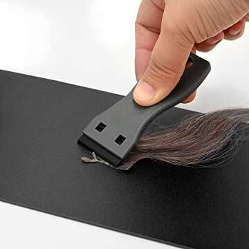 EHDIS Hair Extension Tape Remover Kit with Tape Remover Board,Tape Scraper Tool with Blade,Hair Separating and Selecting Tool, Tweezers,Hair Adhesive Tape,Sponge Pad- Type B