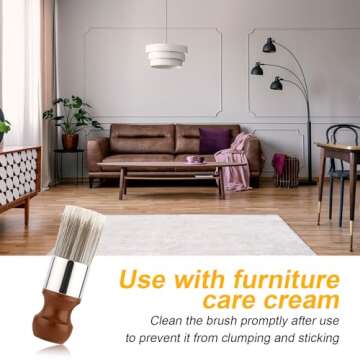 Salve Brush for Leather Care and Furniture Maintenance