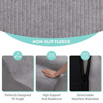 Dog Stairs 3 Layers for Beds Or Couches,16’’ High Dog Stairs for Small Dogs 3 Layers, Extra Wide Deep Dog Stairs, Soft Foam Dog Steps, for Injured Dogs Older Pets Dogs and Cats with Joint Pain