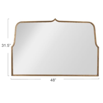 Creative Co-Op Arched Distress Gold Wall Mirror