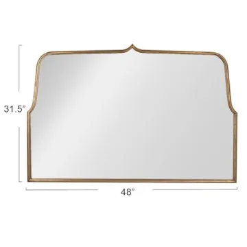 Creative Co-Op Arched Distress Gold Wall Mirror