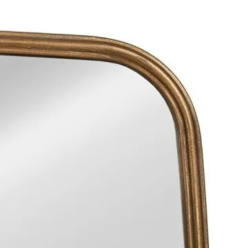 Creative Co-Op Arched Distress Gold Wall Mirror
