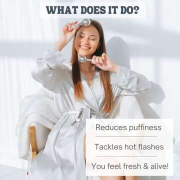 Eli with Love Ice Globes for Facials - 360 Rotating Unbreakable Steel Ice Globes with Carry Case - Professional Esthetician Supplies - Ice Roller for Face and Eyes - Ideal Skincare Tool (White)