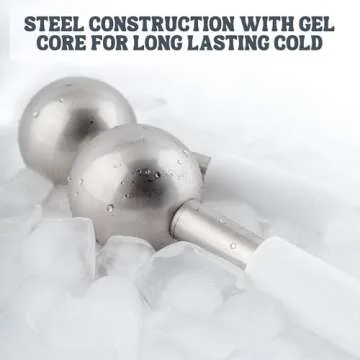 Ice Globes for Facials - 360 Rotating Steel Globes