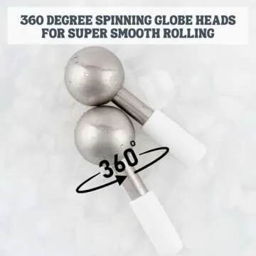 Ice Globes for Facials - 360 Rotating Steel Globes