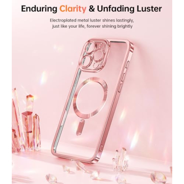 Meifigno Rose Gold iPhone 16 Pro Case with MagSafe