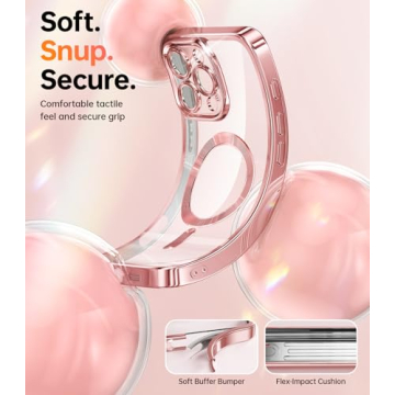 Meifigno Rose Gold iPhone 16 Pro Case with MagSafe