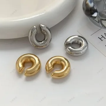 Chunky Gold & Silver Ear Cuff Set for Women