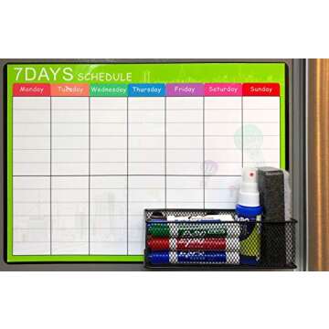 Magnetic Baskets Magnetic Organizer and Holder for Locker or Refrigerator - Pen Holders or Storage Bins for Office and Home