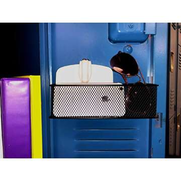 Magnetic Baskets Magnetic Organizer and Holder for Locker or Refrigerator - Pen Holders or Storage Bins for Office and Home