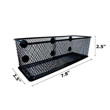 Magnetic Baskets Magnetic Organizer and Holder for Locker or Refrigerator - Pen Holders or Storage Bins for Office and Home