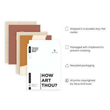 HAUS AND HUES Boho Prints Neutral Wall Art Set