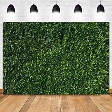 Fanghui 9x6FT Vinyl Natural Green Leaves Grass Picture Photography Backdrop for Spring Summer Wedding Birthday Party Banner Supplies Indoor Outdoor Photo Studio Background Booth Props