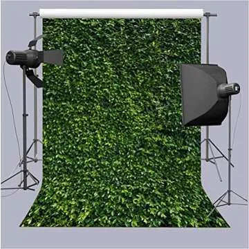 Fanghui 9x6FT Vinyl Natural Green Leaves Grass Picture Photography Backdrop for Spring Summer Wedding Birthday Party Banner Supplies Indoor Outdoor Photo Studio Background Booth Props