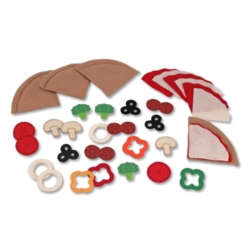 Melissa & Doug Felt Food Mix 'n Match Pizza Play Set for Kids