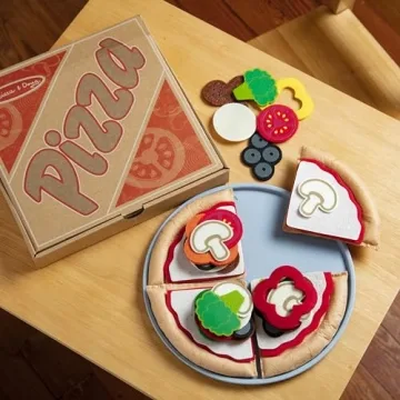 Melissa & Doug Felt Food Mix 'n Match Pizza Play Set for Kids
