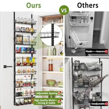 Churboro Pantry Organizer Rack | 9 Adjustable Baskets
