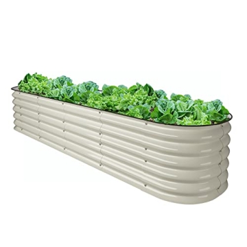 VEGEGA 8ft X 2ft X 1.4ft Raised Garden Bed Kit, Durable Metal Planter for Outdoor Plants