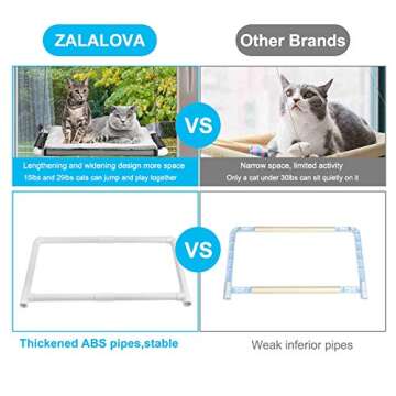 Sturdy Cat Window Bed with Fleece Blanket for Large Cats