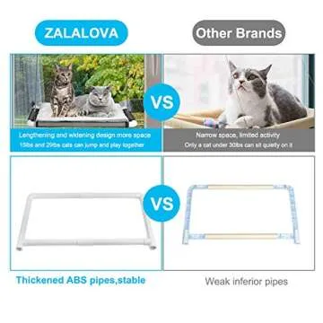 Sturdy Cat Window Bed with Fleece Blanket for Large Cats